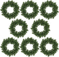 dingion 8 pcs 10 inch christmas cedar wreath, main product view