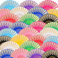 Geetery 30 Pcs Folding Hand Fan for Line Dancing Spanish Boots on The Ground Fans Gifts Bulk Colorful Silk Popping Rave for Women Tea Party Wedding Church Halloween Costume(Embroidery,Elegant Colors)
