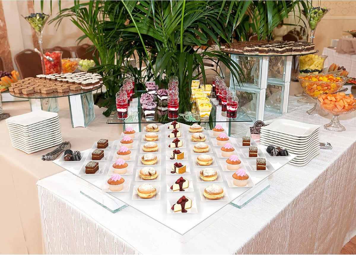Exquisite Mini Disposable Appetizer Plates - 1200 Pack 2.95" x 2.95&quot...