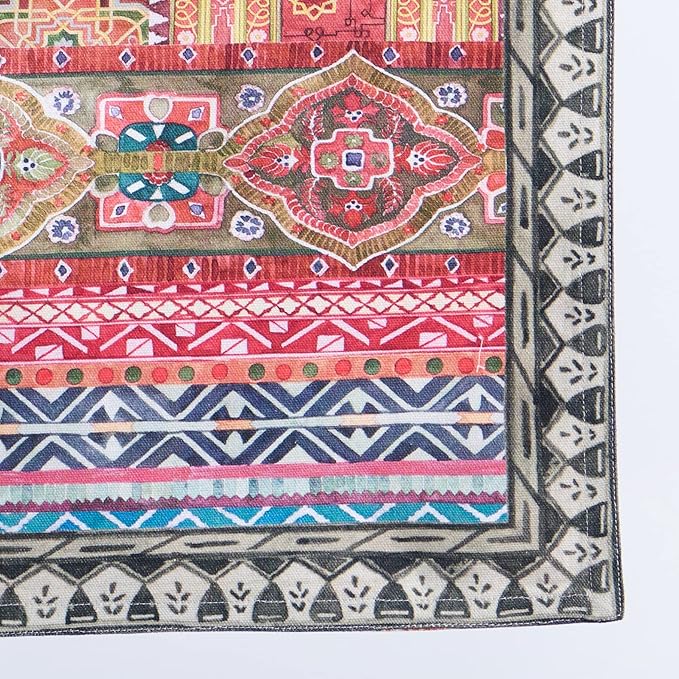 Maison d' Hermine Table Runner 100% Cotton Double Layer Table Runners 72 inches Long for Thanksgiving Christmas Decorations Home Kitchen Dining Party Wedding (Ispahan, 14.5" x 72")