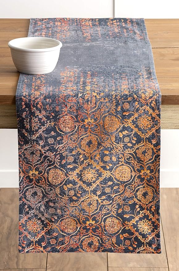 Maison d' Hermine Table Runner 100% Cotton Double Layer Table Runners 72 inches Long for Thanksgiving Christmas Decorations Home Kitchen Dining Party Wedding (Imperfection, 14.5" x 72")