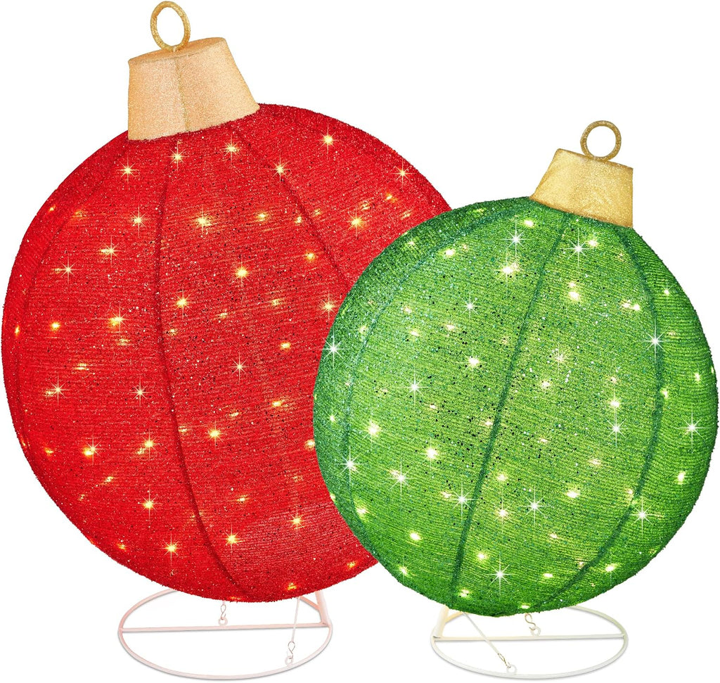 best choice products 2pc lighted pop-up outdoor christmas, main product view