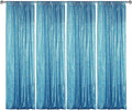 Sugargirl Turquoise Sequin Backdrop Curtain 4 Panels 2FTx8FT Glitter Turquoise Background Drapes Sparkle Photography Backdrop for Party Wedding Birthday Wall Decoration