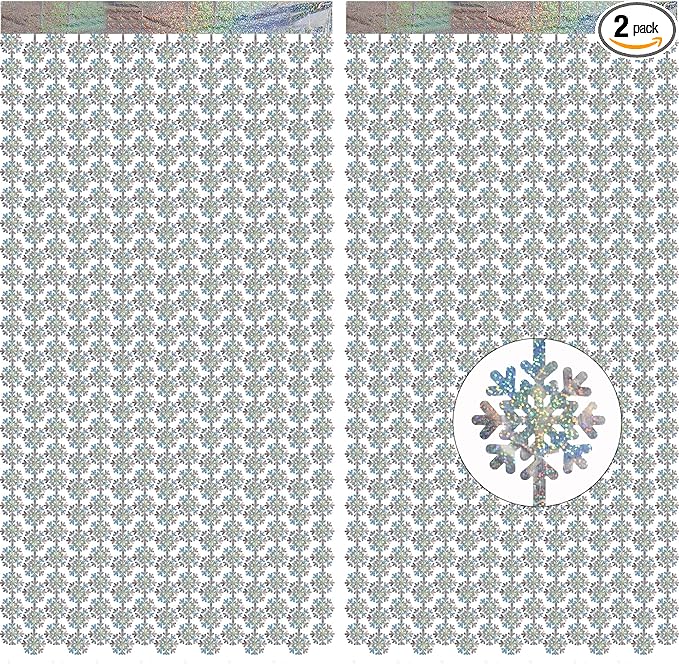 Silver Snowflake Fringe Curtain - GREATRIL Winter Onederland Streamers Backdrop with Sparkling Snowflake for Christmas Birthdays Party Decoration -3.2ft x 6.5ft - 2 Pack