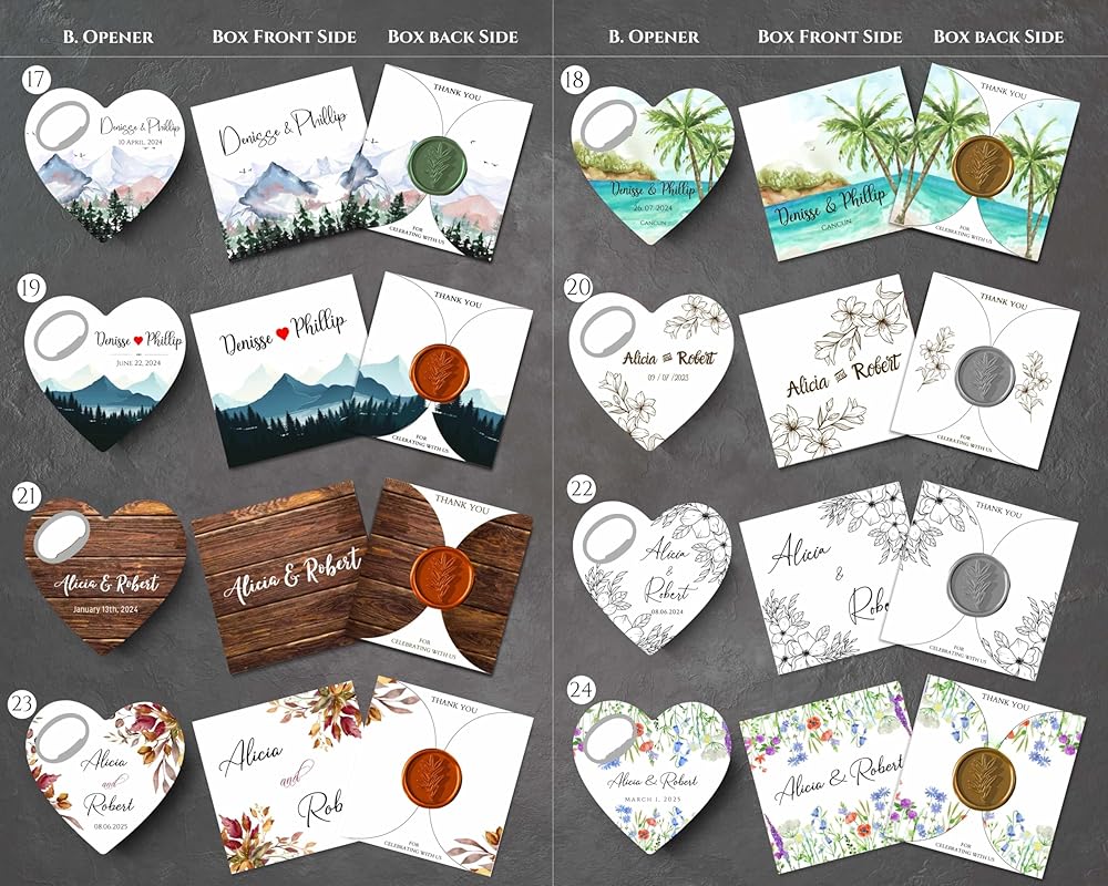 Wedding Bottle Opener Favors for Guests in Bulk, Hearts Shape Bottle Opener, Personalized Party Favors in Bulk, Wedding Favor Guests. 20 to 300 pcs. Custom Fridge Bottle Opener (Heart)