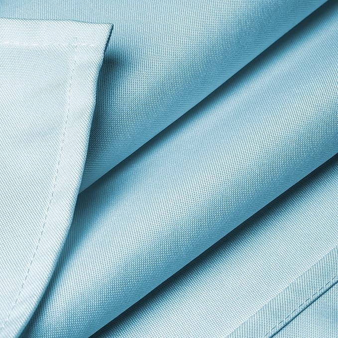 Lann's Linens - 10 Premium 90" x 156" Tablecloths for Wedding/Banquet/Restaurant - Rectangular Polyester Fabric Table Cloths - Baby Blue