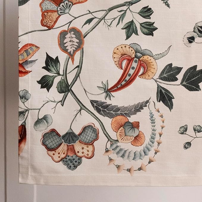 Maison d' Hermine Table Runner 100% Cotton Single Layer Table Runners 72 inches Long for Thanksgiving Christmas Decorations Home Kitchen Dining Party Wedding (Dalida, 14.5" x 72")