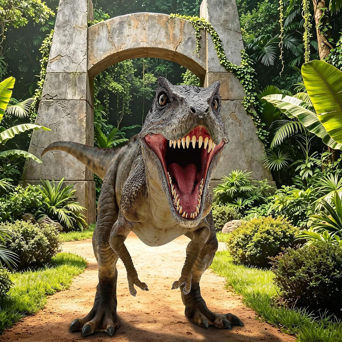 Capoda Life Size Dinosaur Cardboard Cutout Standee 43x59 in, Dino Kt Foam Boa...