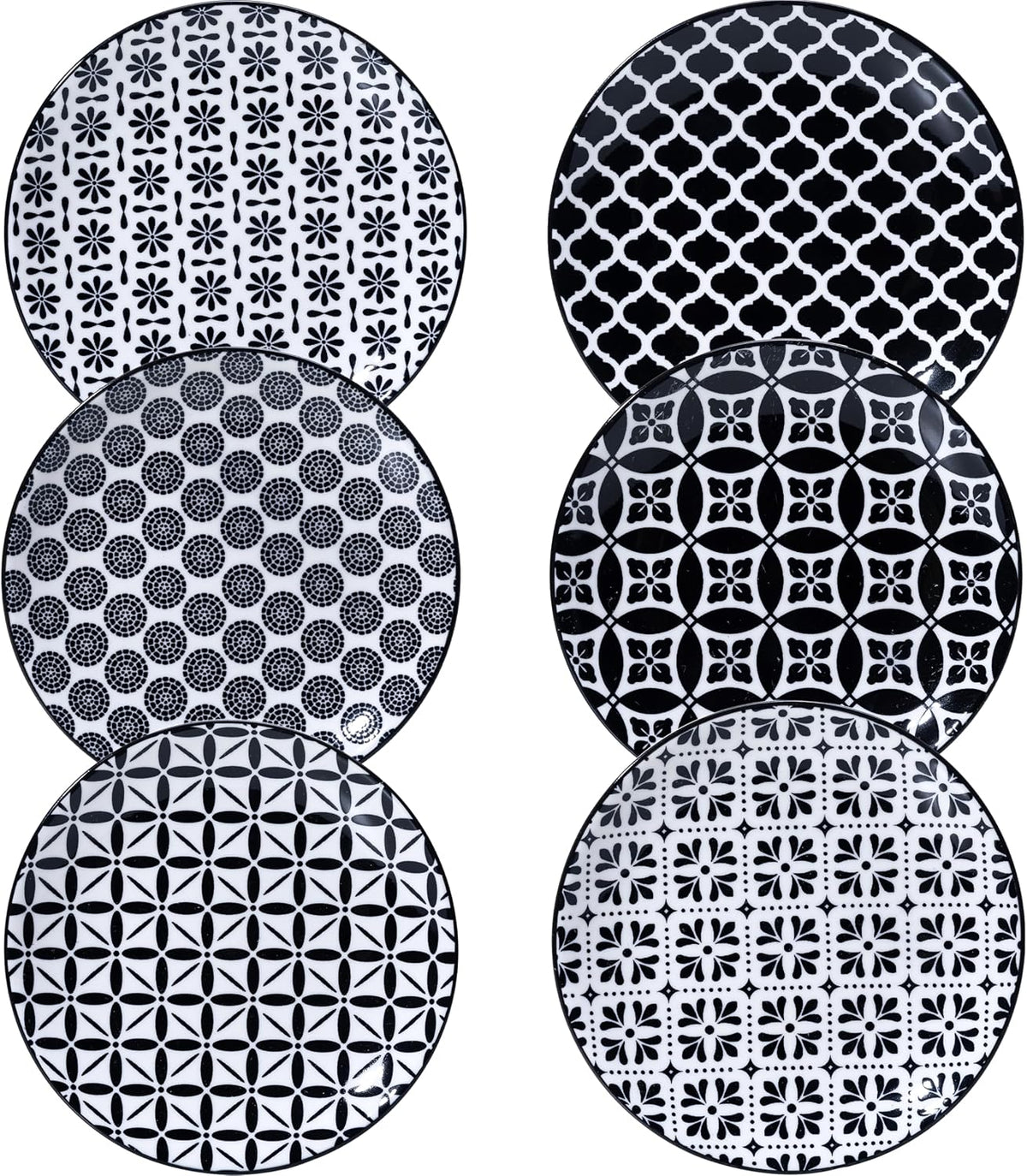LEHAHA Ceramic 6'' Appetizer Plates Set of 6, Small Dessert/Salad Pla...