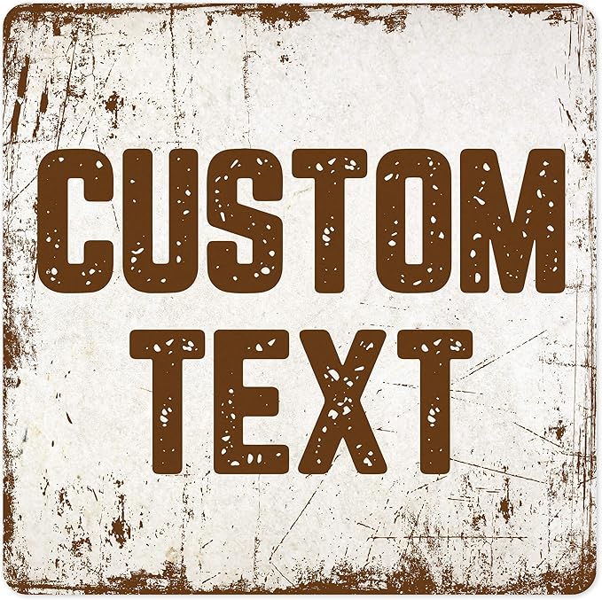 Custom Sign, Custom Street Sign, 11 Font Colors, 13 Font Styles, 4 Hole Options, 22 Sizes, 18x18 Inches, Rust Free DiBound, Fade Resistant, Made in USA by My Sign Center (Rustic)