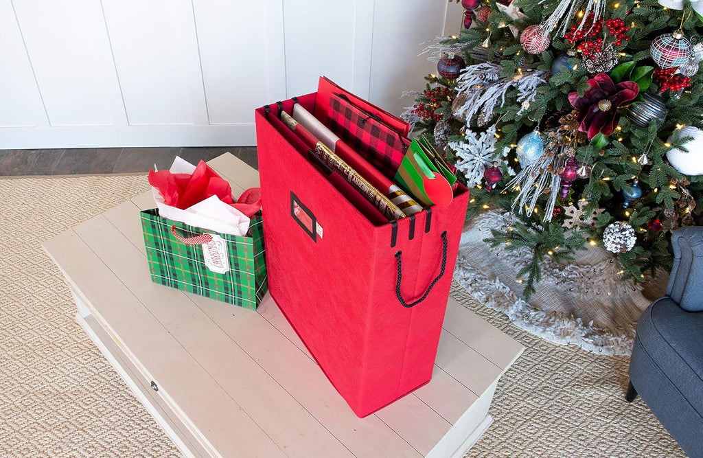 gift bags with tissue paper storage box, zippered, view 9