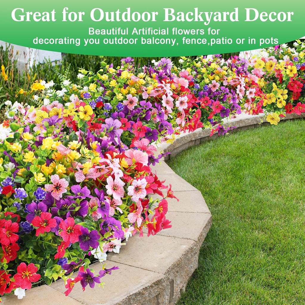 thiccywoov 60 bundles outdoor artificial fall flowers bulk,spring,colorful, package contents