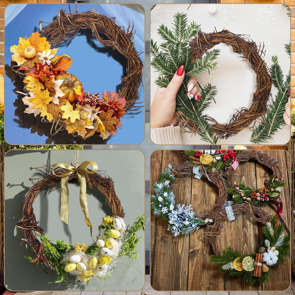 janinka 9 pcs 15 feet grapevine garland natural showing dimensions