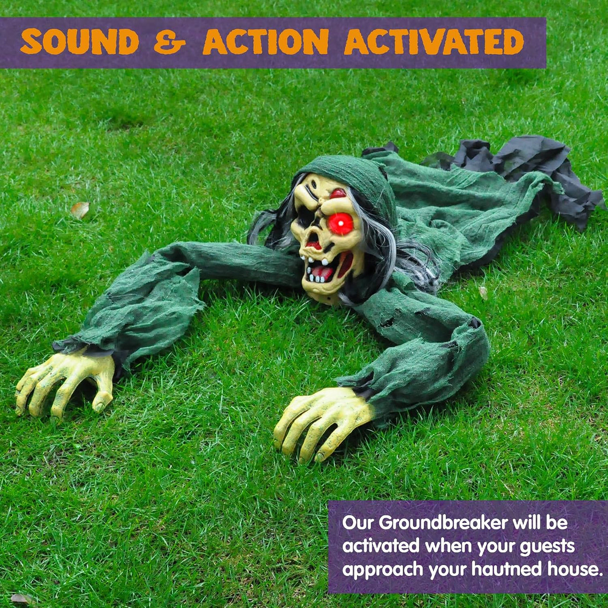 JOYIN Halloween Outdoor Decoration Zombie Groundbreaker, Outside Halloween Gr...