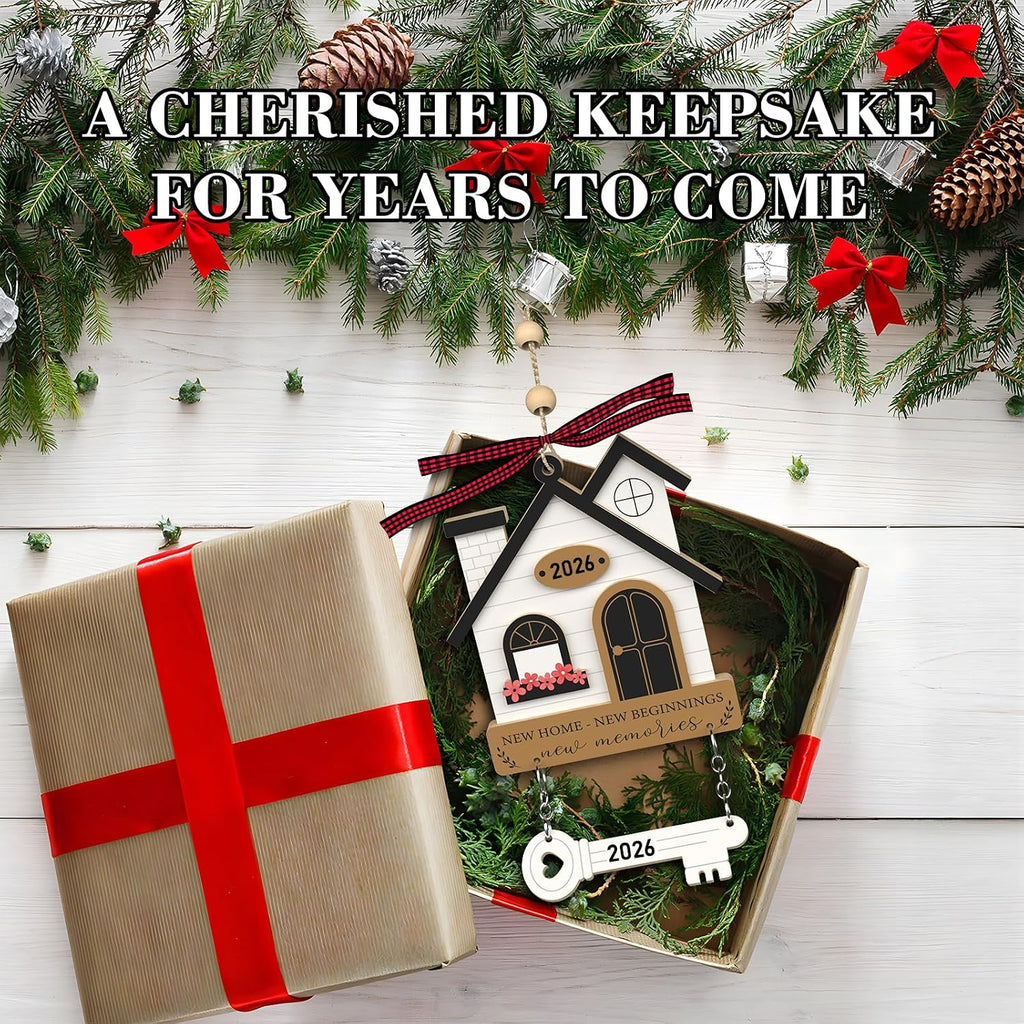 House Warming Gifts New Home - Housewarming Gifts for New House - Housewarming Gift Presents for Women, Couple - New House New Beginning -New House Owners Gift Ideas - Wooden Home Ornament 2026