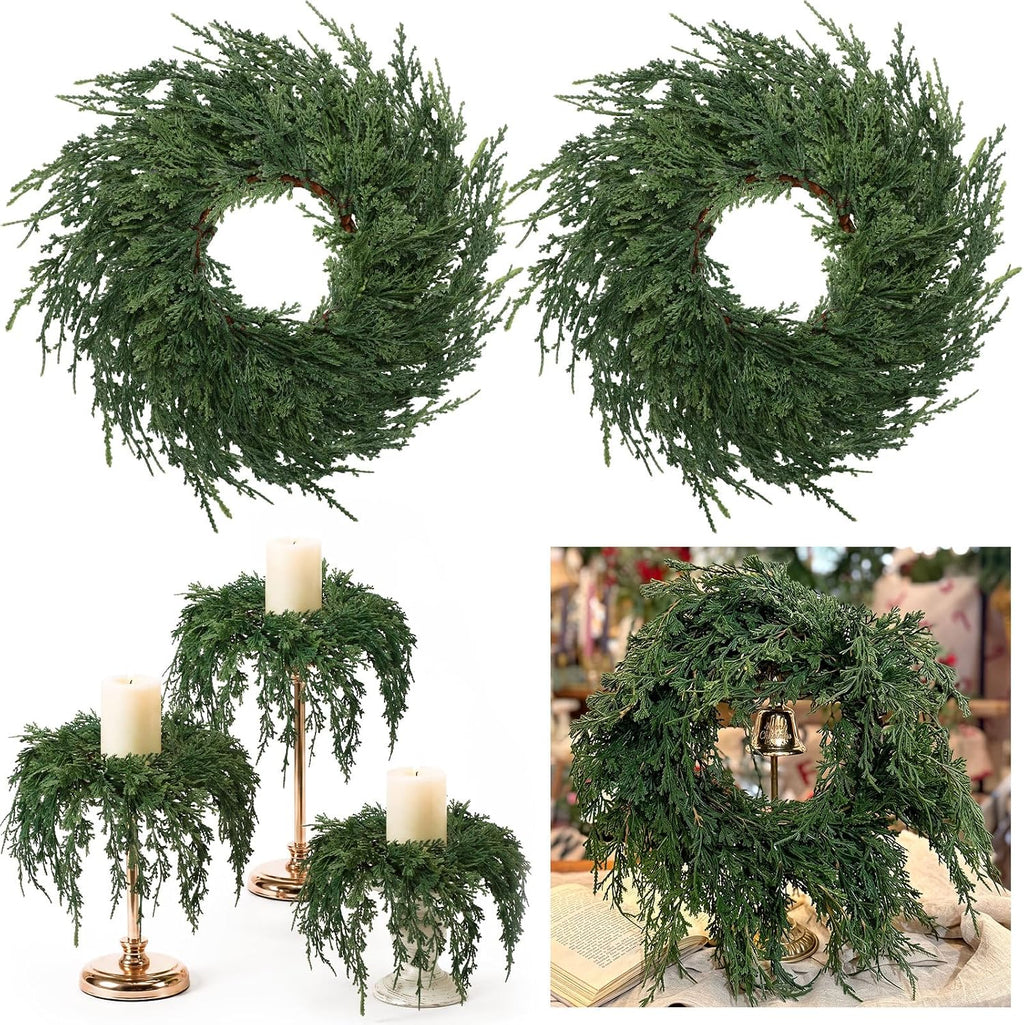 small christmas cedar wreaths 12 inch mini drop, main product view