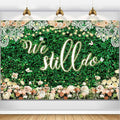 We Still Do Backdrop Green Leaves Lace Wedding Anniversary Photography Background Engagement Vow Renewal Bachelorette Party Decoration Banner Photo Booth Studio Props 7x5ft FU032YL