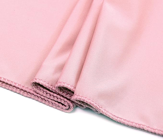 VDS Pack of 125 PCS | Dusty Rose | Spandex Chair Sashes Bows Without Buckle | Stretch Elastic Banquet Universal Folding Chair Band Tie with for Wedding Party Conference Celebration Event Decoration