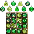 Valery Madelyn St Patricks Day Decorations Shamrock Tree Ornament Set, 36ct 2inch Hanging Ball Ornament Irish Festival Decor, Good Luck Clover Green Gold Christmas Ball for Party Home Spring