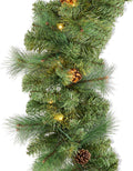 best choice products 9ft pre-lit christmas garland holiday, main product view