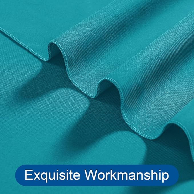 DWCN 10x8 FT Turquoise Backdrop Curtains for Parties, Photography Backdrop Drapes with Rod Pockets for Wedding Decorations Stage Birthday Family Gatherings, 2 Panels 5ft x 8ft