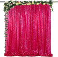 ShiDianYi 4x6ft Hot Pink Sequins Backdrop - Photo Booth Background for Parties Events, Sparkly Photography Decoration