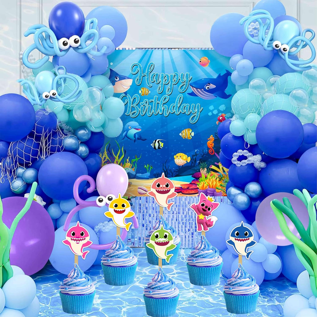 "Bby Shrk Cupcake Toppers – Cute Party Decorations for Bby Shrk-Themed Birthdays – Fun & Colorful Cake Toppers for Birthday Parties – Multicolor Set of 24"