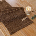 Boho Brown Table Runner for Home Decor 12x48 Inches Farmhouse Macrame Burlap Jute Rustic Dining Kitchen Centerpiece Bohemian Decor French Country Baby Bridal Shower Decorations