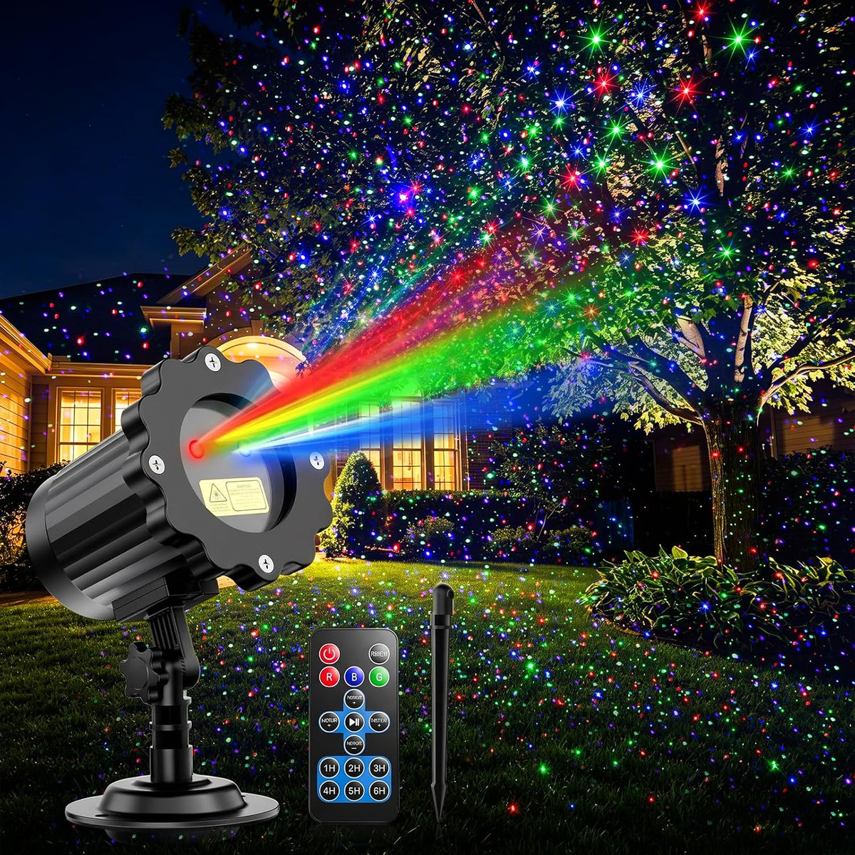 christmas laser light outdoor, 12 effect firefly christma, main product view