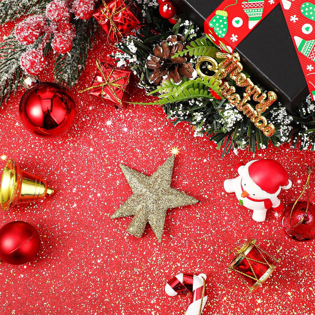 Hanaive Christmas Tree Topper Mini Star Small Treetop for Christmas Tree Star Ornaments Decorative for Home Xmas Holiday Party(Gold,2.36 Inch,Glitter)