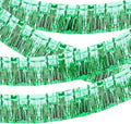 4 Pack Float Fringe Curtains, Metallic Foil Fringe Garland Shiny Tassel Foil Float Parade Float Decorations for Trailer Car Graduation Homecoming Outdoor Indoor St Patrick's Party (Green)