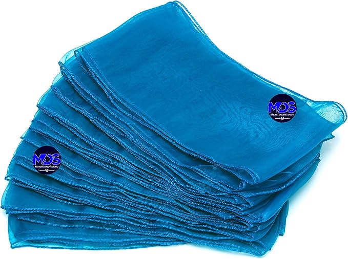 MDS Pack of 300 PCS Organza Chair Sashes Wider Dining Chair Bows Ribbon Tie Back for Wedding Party Birthday Bridal Shower Reception Event Banquet Home Chair Cover Decoration - Dark Teal