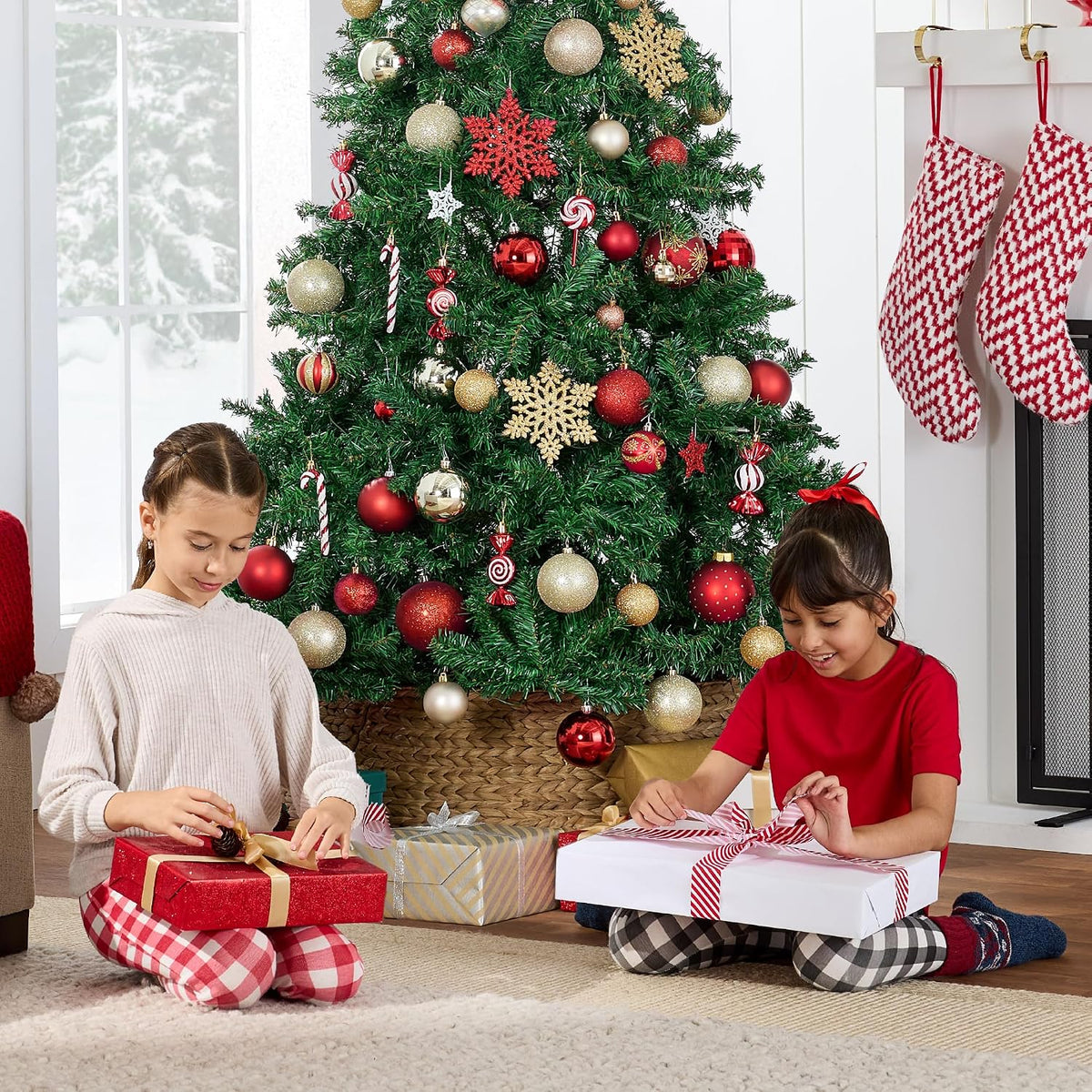 best choice products artificial christmas tree, 6ft premium, package contents