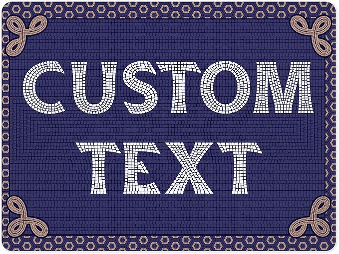 Custom Sign, Custom Street Sign, 11 Font Colors, 13 Font Styles, 4 Hole Options, 22 Sizes, 18x24 Inches, Rust Free DiBound, Fade Resistant, Made in USA by My Sign Center (Fauxsaic 1)