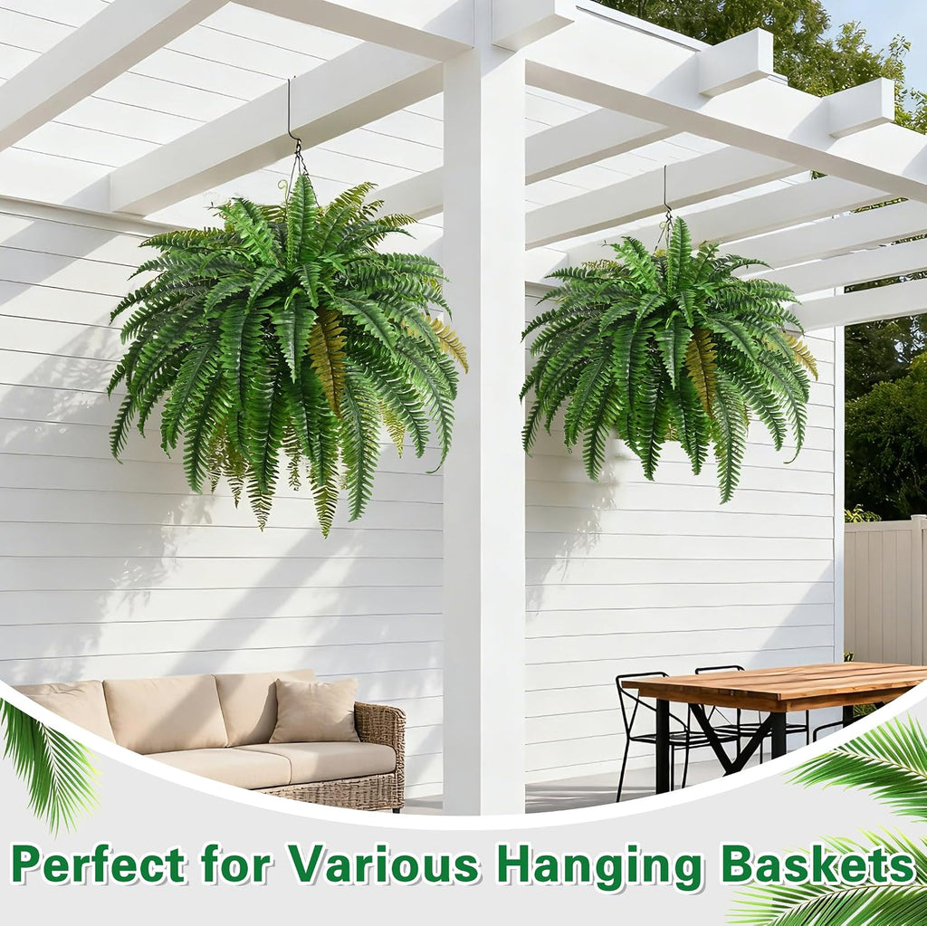 45in fake ferns- large artificial plants outdoor, uv, side view