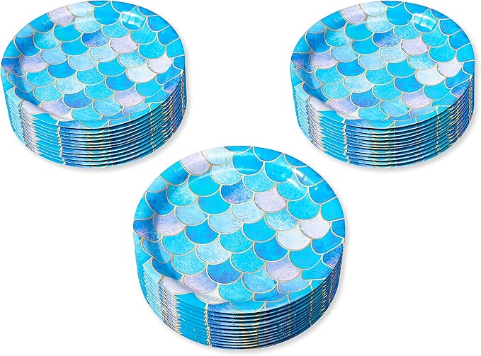 American Greetings Mermaid Party Supplies, Dinner Plates (36-Count)