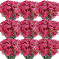 lyrow violet artificial flowers, cluster, rosy, main product view