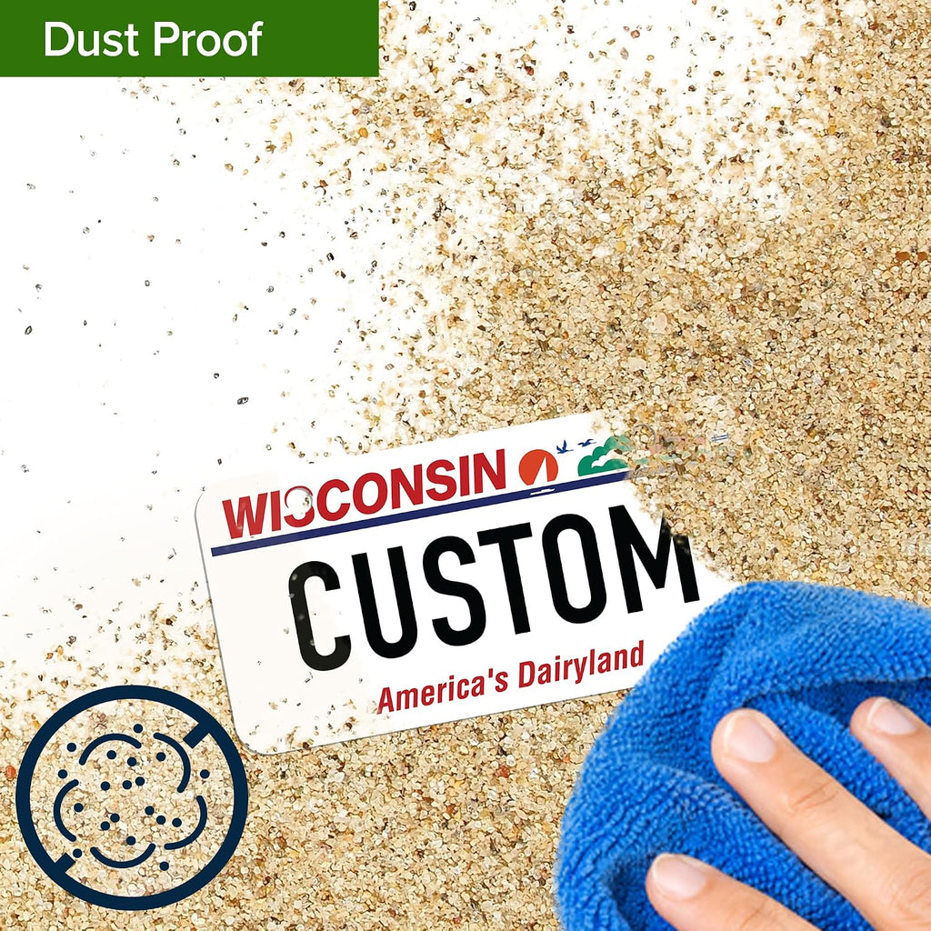Mini License Plates, Personalized License Plates, Custom for Car, Bikes, ATV, Kids Car, Golf Cart, Jeep, 2x4 Inch, Rust-Free Fade Resistant Aluminum, USA Made By My Sign Center (Wisconsin)
