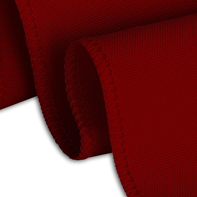 LTC LINENS 2 Pack 120 Inch Round Tablecloth Burgundy - Great for 60 Inch Round Table Floor Length - Washable, Wrinkle Resistant Polyester Fabric Cloth for Parties
