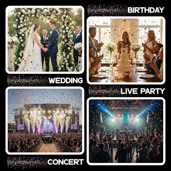 Ultimate Confetti, Brown Biodegradable Confetti - Rectangular Flame-Resistant Tissue Paper Confetti for Cannon and Launcher use – Best for Gender Reveal, Parties, and Concerts - 20 lb, 320 oz
