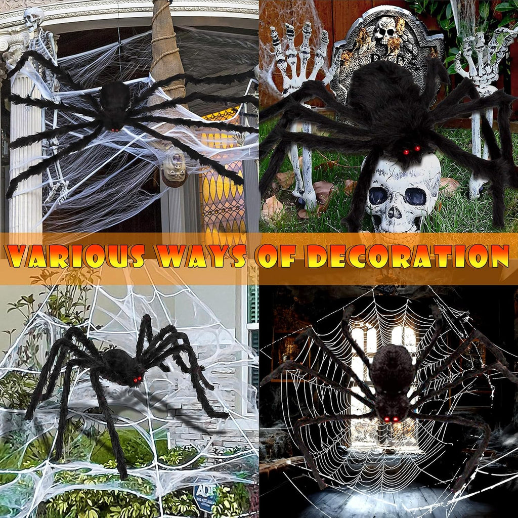 halloween decorations outdoor, 200 led halloween giant spider, package contents