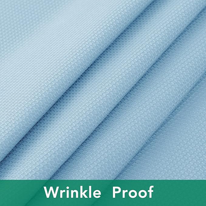 Biscaynebay Fabric Square Tablecloths 60x60 Inches, Light Blue Water Resistant Spill Proof Table Cloth Small Card Folding Table Covers Linen for Dining, Kitchen, Wedding and Parties, Machine Washable