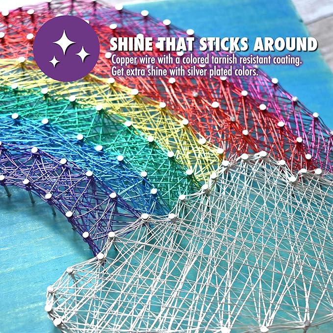 Artistic Wire, 18 Gauge Silver Plated Tarnish Resistant Colored Copper Craft Wire, White, 20 ft
