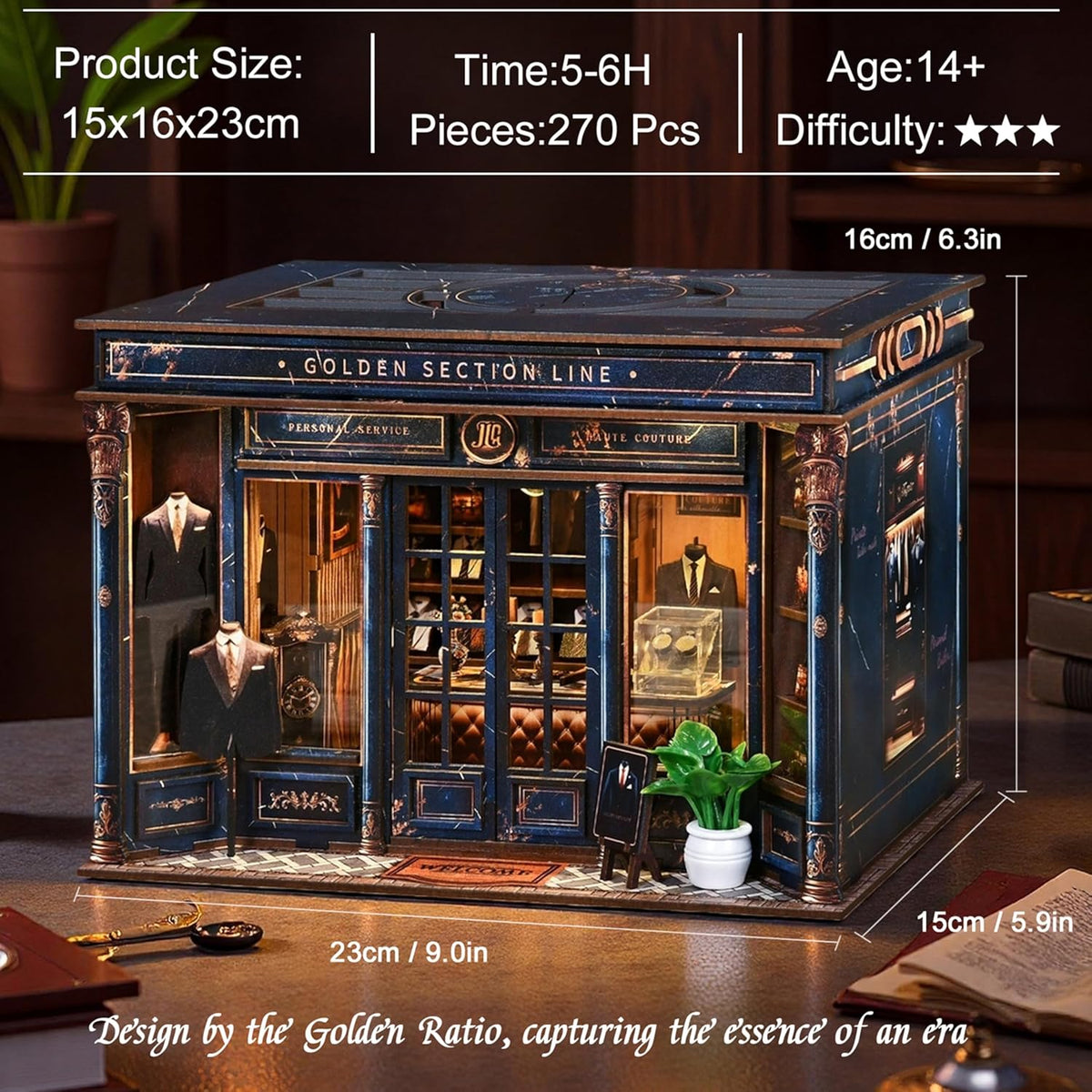 ISSEVE Book Nook Kit, Miniature Dollhouse Booknook Kit Bookshelf Decoration