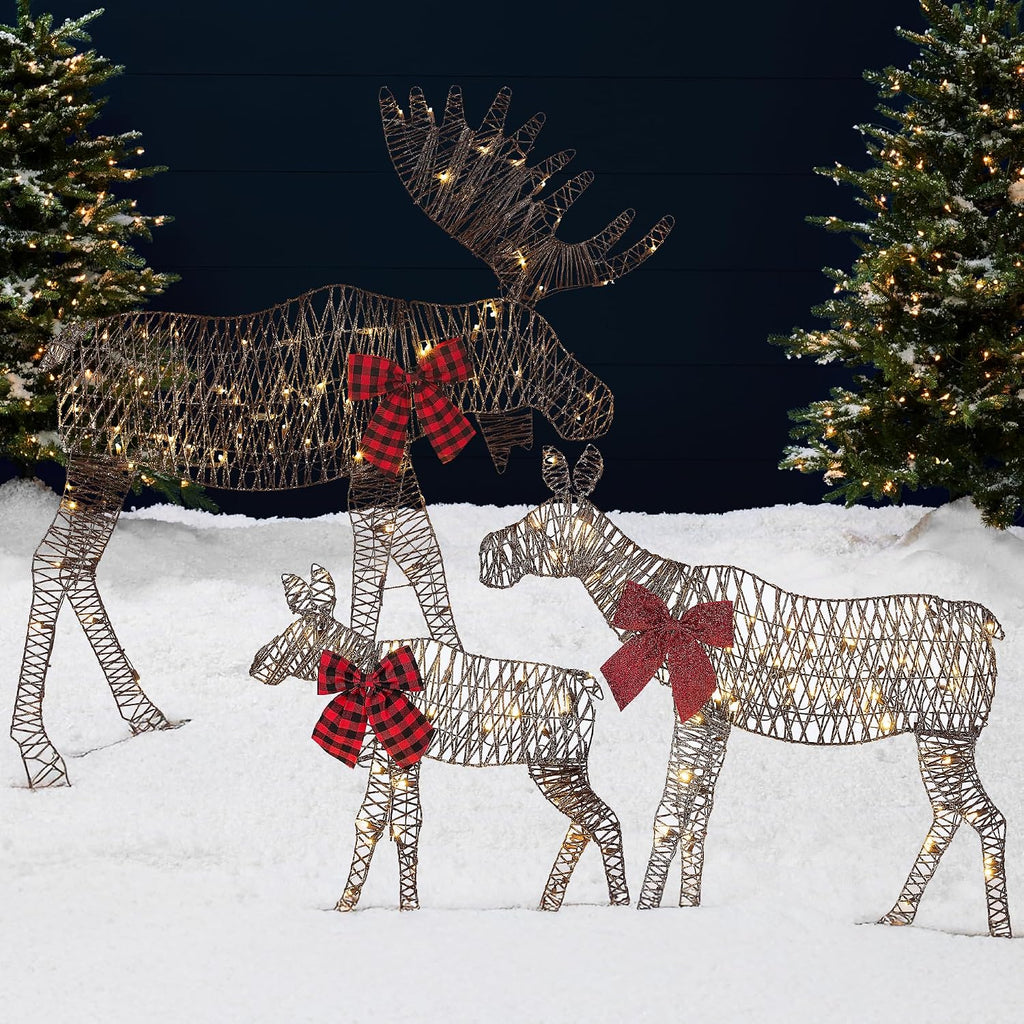 best choice products 2d moose family outdoor 3pc, main product view