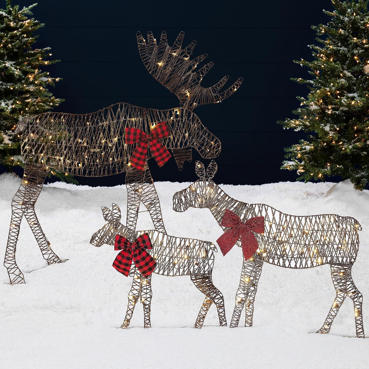 best choice products 2d moose family outdoor 3pc, main product view