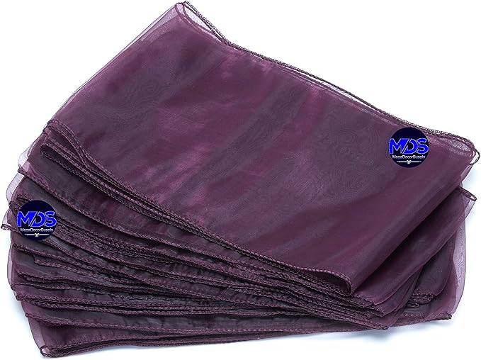 MDS Pack of 200 PCS Organza Chair Sashes Wider Dining Chair Bows Ribbon Tie Back for Wedding Party Birthday Bridal Shower Reception Event Banquet Home Chair Cover Decoration - Plum