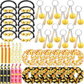 Jexine 48 Pcs Softball Party Favors Set, Including 12 Keychains 12 Hair Ties 12 Scrunchies and 12 Charm Bracelets Softball Goodie Bag Stuffers for Women Team Sports Birthday Party Supplies Decoration
