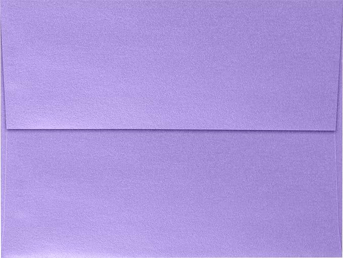 LUXPaper A7 Invitation Envelopes | Peel & Press | 5 1/4" x 7 1/4" | Amethyst Metallic | 80lb. Text | 500 Qty