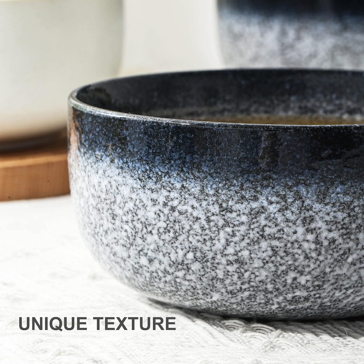 S&Q'S CERAMICS Cereal Bowls - 36 Ounce, Japanese Noodle Bowl Set, Cer...